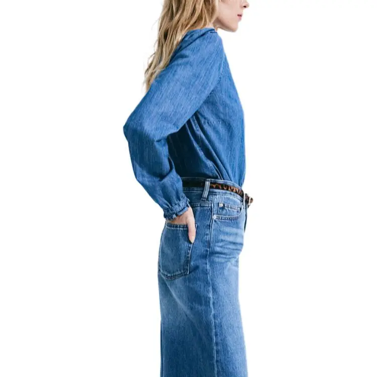 H&M Shirts Women's Denim Blue-2