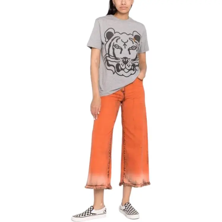 KENZO Classic Tiger Head T Shirt Women's Pearl Gray-2