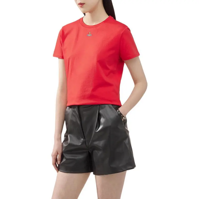 Vivienne Westwood Orb Logo Embroidered Crewneck T Shirt-3