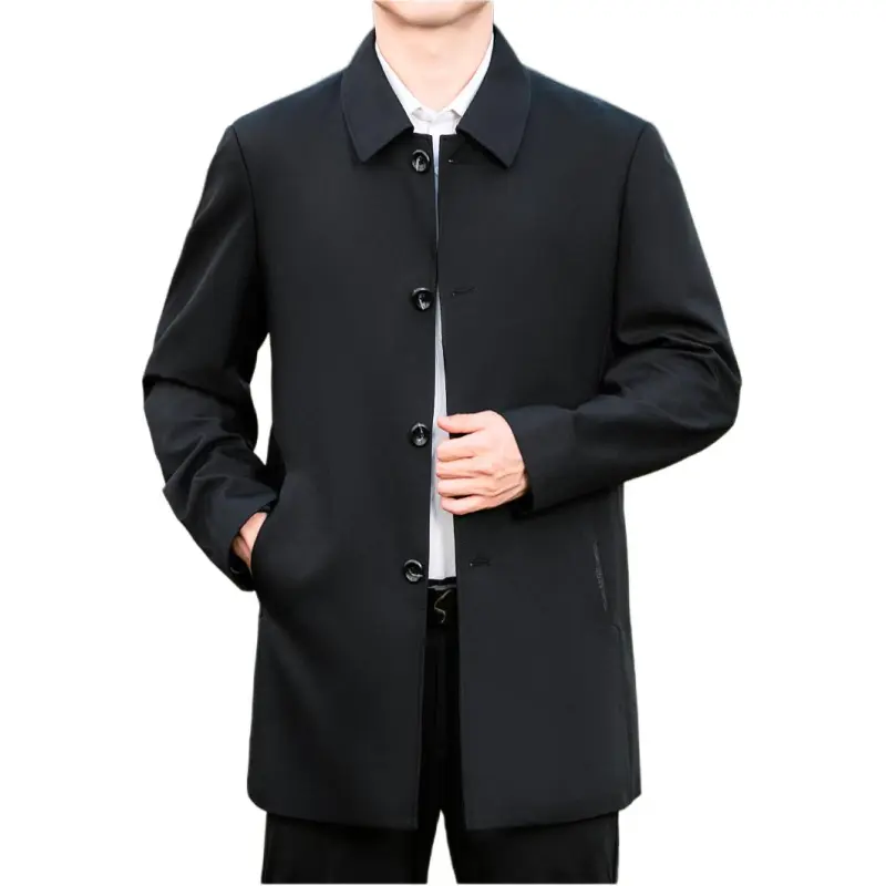 KAISER Trench Coats Men Black-3