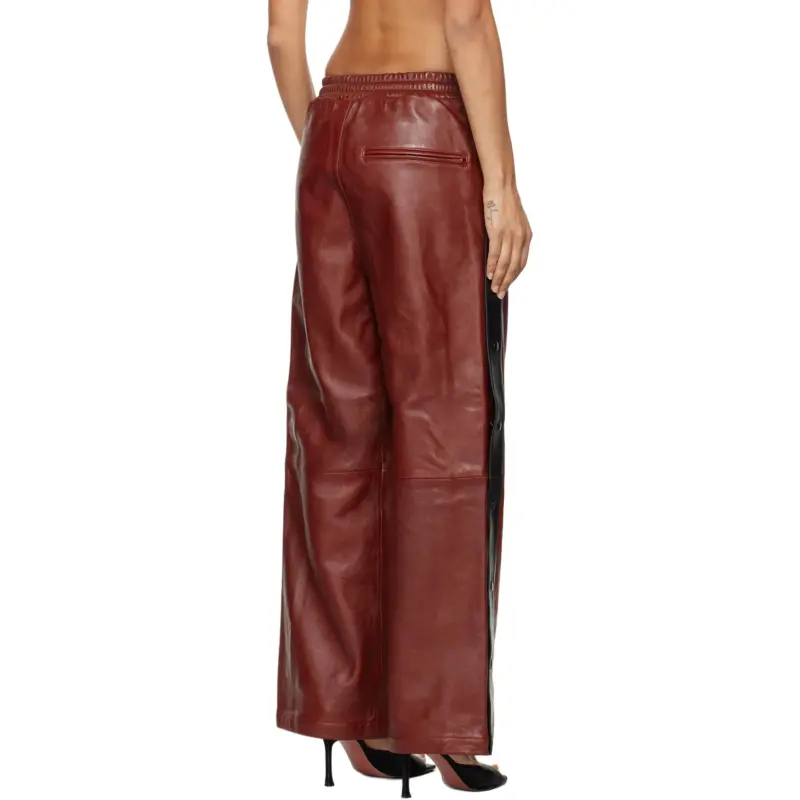Doublet Leather Pants Women's Red-1