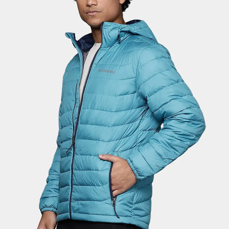 Columbia Powder Lite Hooded Jacket Jacket Men's Light Blue-3