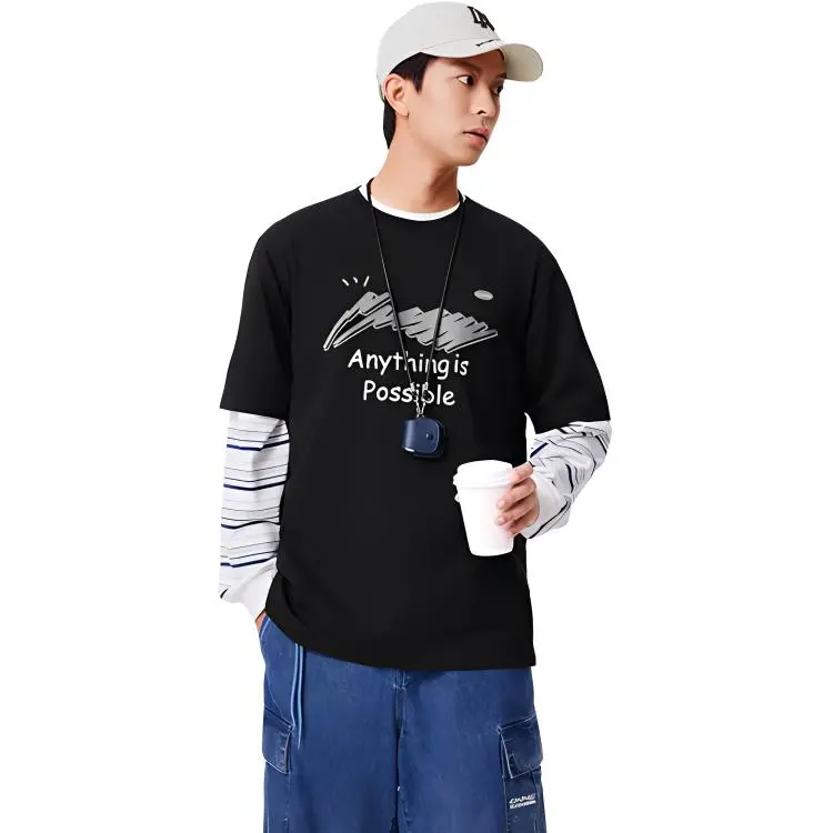 LiNing Sports Life Collection T Shirt Men's Black-2