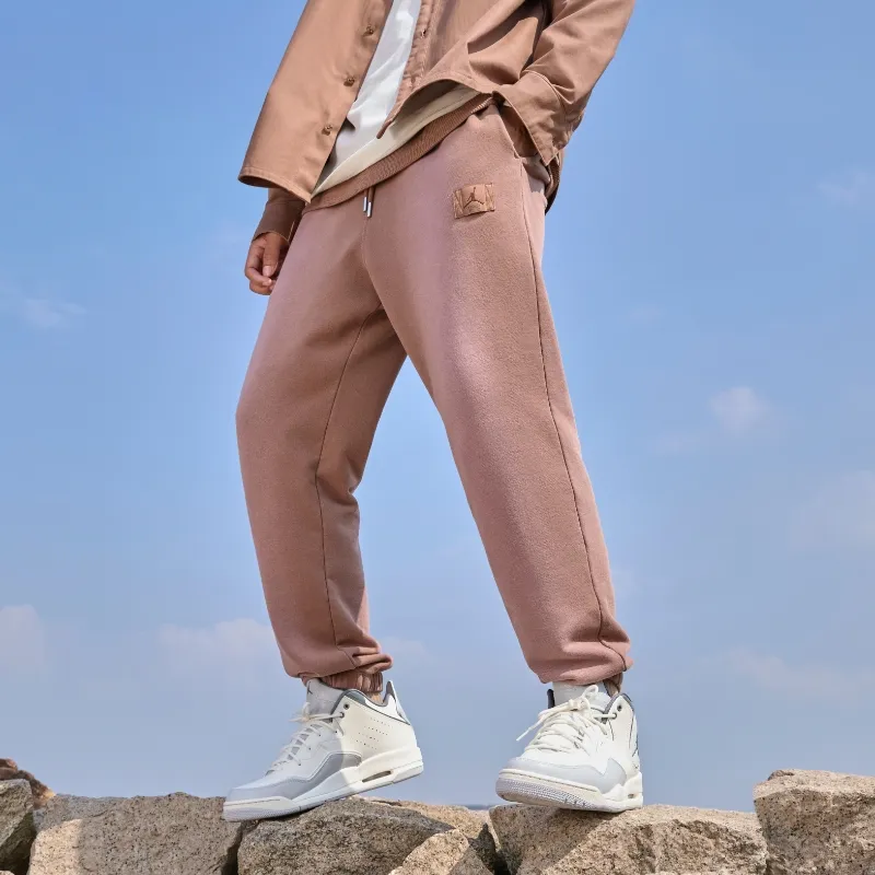 Jordan Knitted Sports Pants Men's Light Brown-3