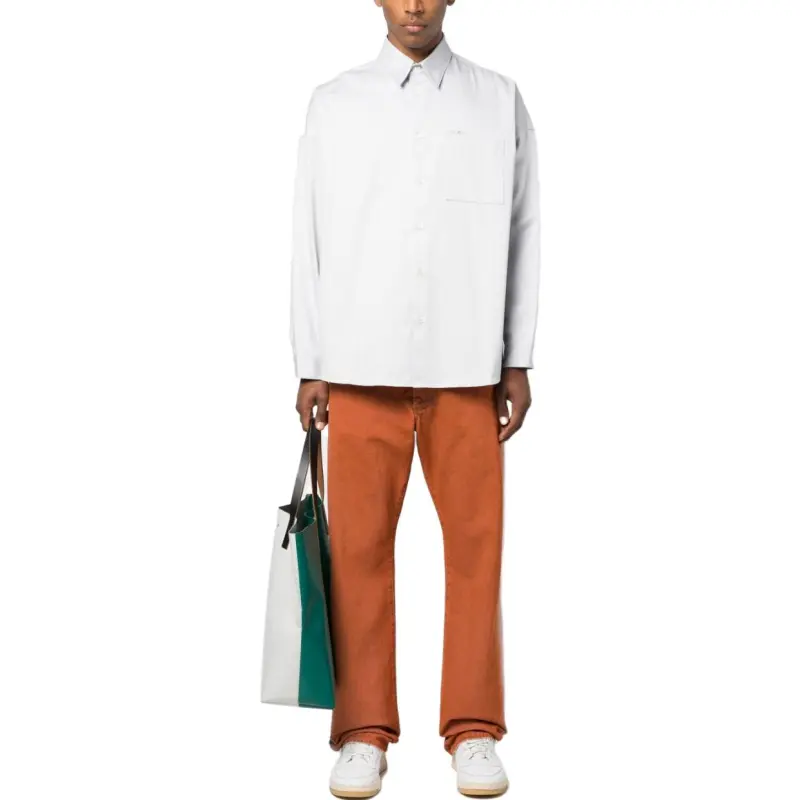MARNI Logo embroidered Cotton Shirt-3