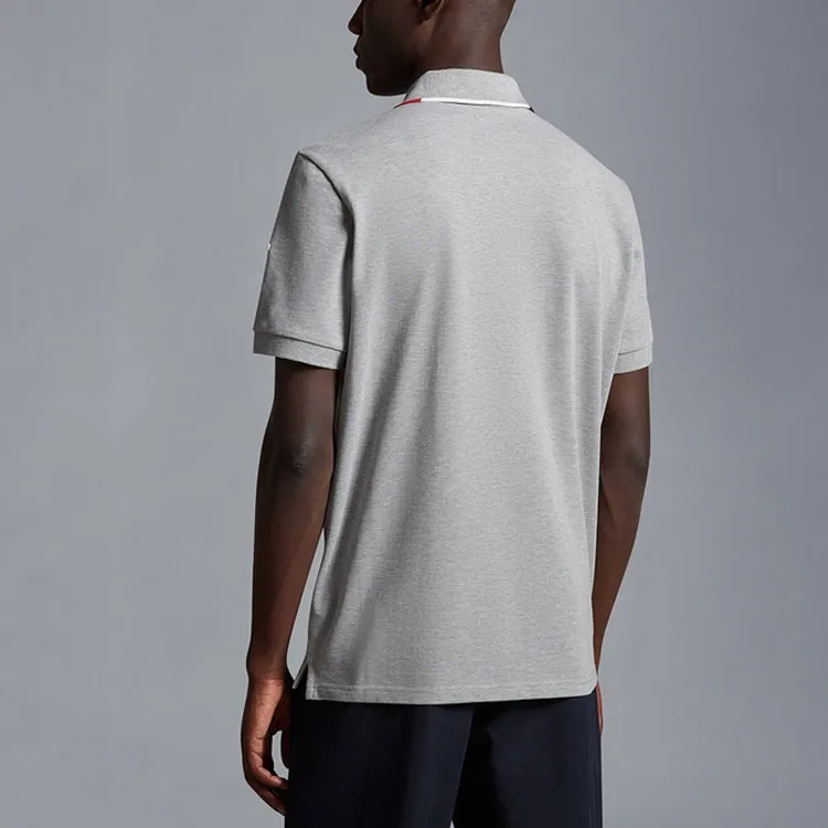 Moncler Polo Shirts Men Gray-2
