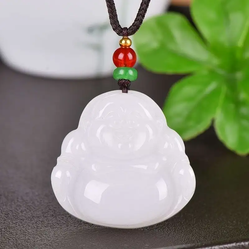 Gifts Golden Silk Jade Necklaces Unisex-5