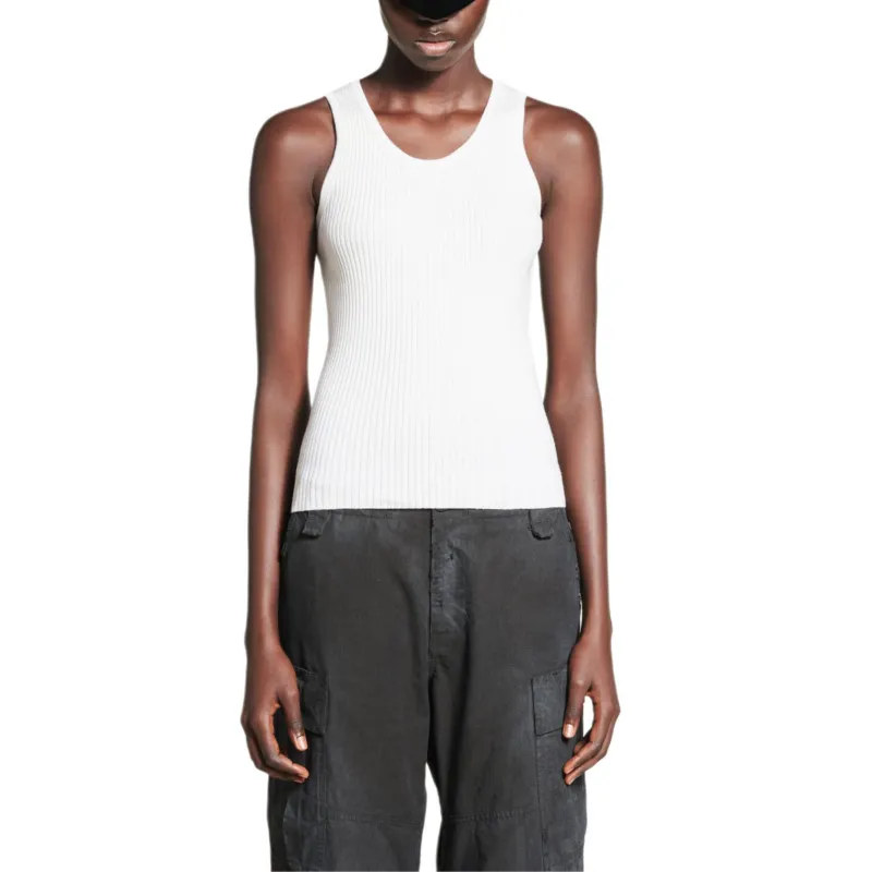 Balenciaga Tank Top Regular Fit Women's White-2