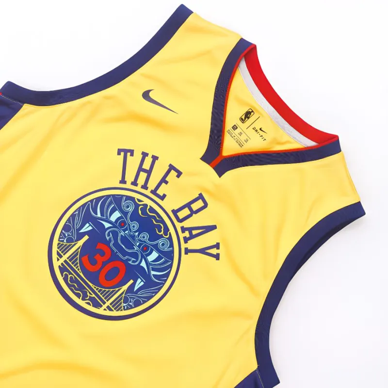 Nike Basketball Jerseys Golden State Warriors Curry Size 30 Unisex Yellow-2