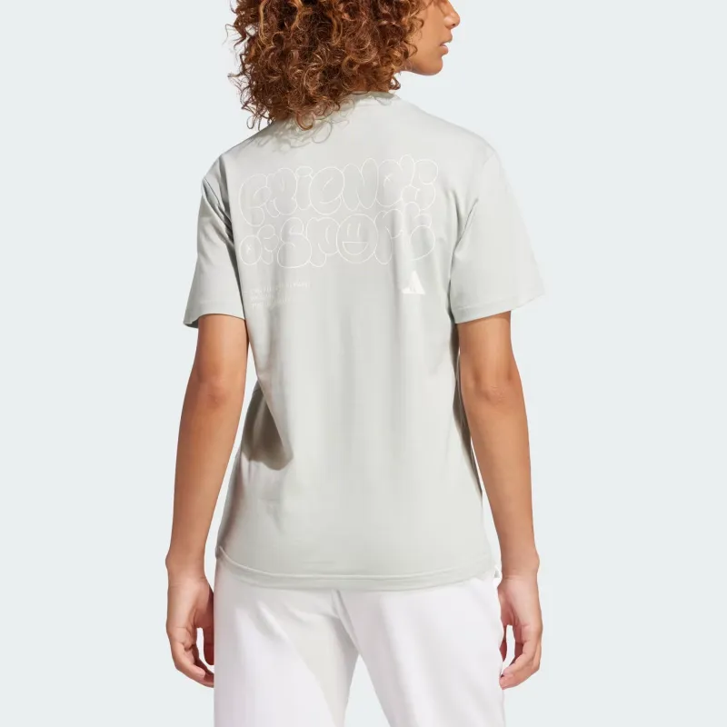 Adidas Free Shipping With AdiClub Lounge Verbiage Graphic Tee-2