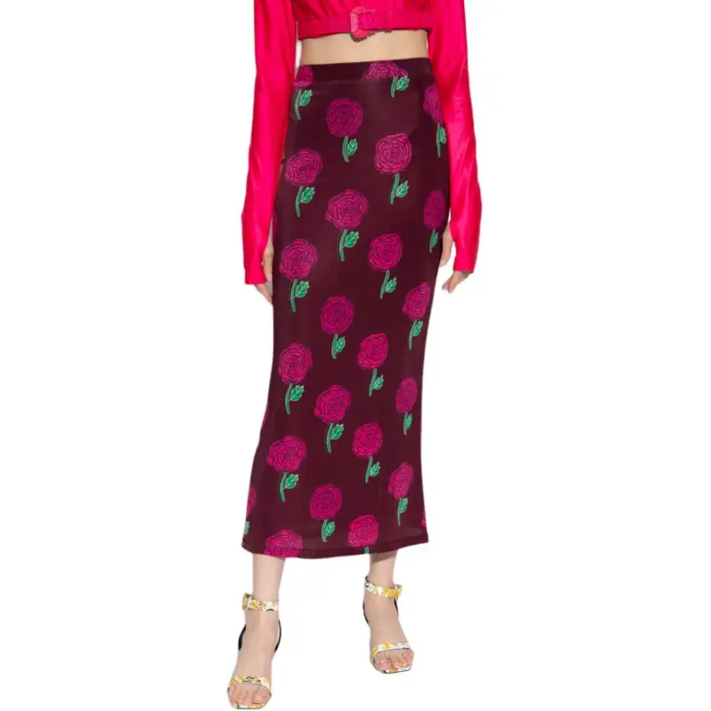 VERSACE JEANS COUTURE SS23 Casual Long Skirt Women's Red-3