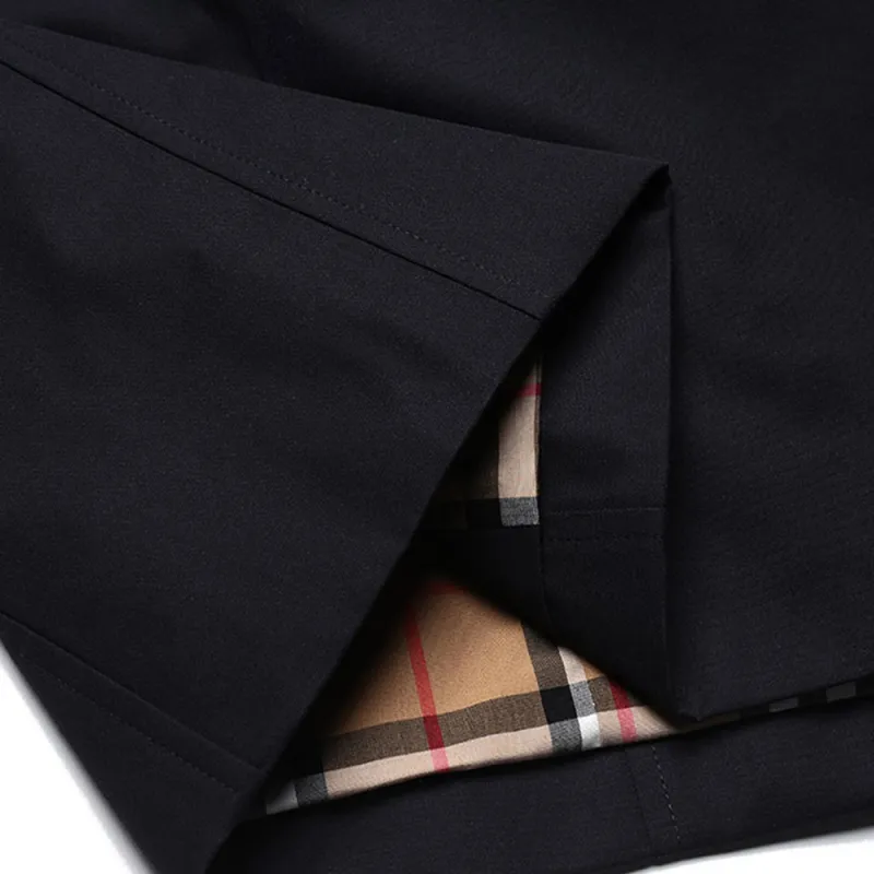 Burberry Trench Coats Women's Navy Blue-9