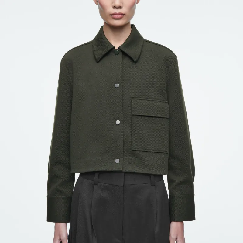 COS Jackets Coats Women's Khaki Green-4