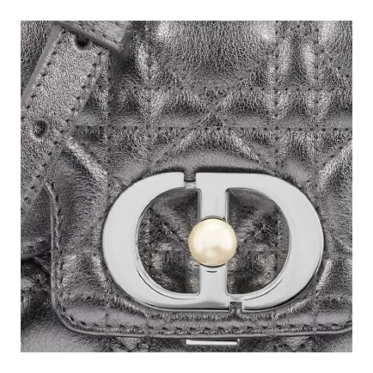 DIOR Jolie Calfskin Shoulder Bag, Crossbody Bag, Handbag Mini Women's Silver-5
