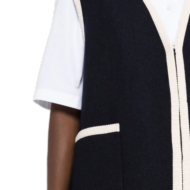 GUCCI Gg Logo Embroidered Buttoned Knit Vest-5