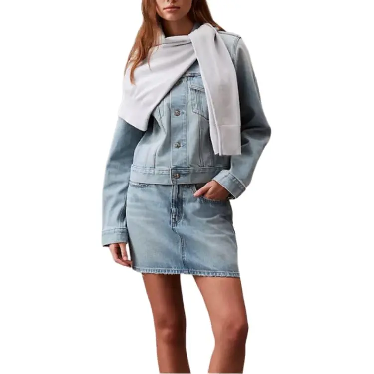 CALVIN KLEIN Denim Jacket Women's Medium Blue-3