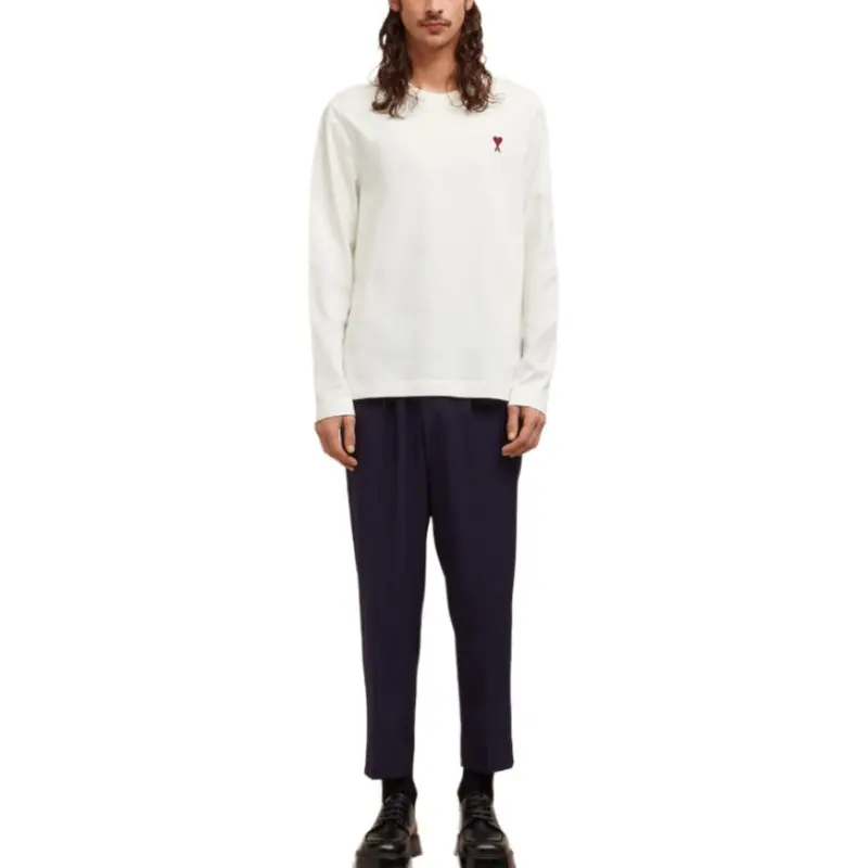 Ami Paris Long Sleeve Ami De Coeur T Shirt-2