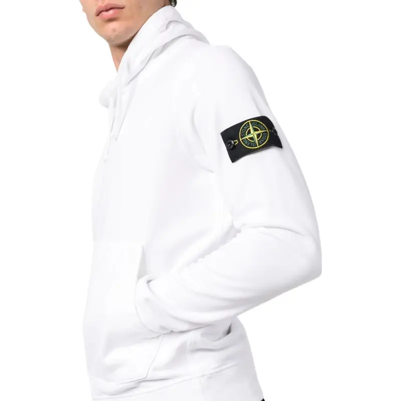 STONE ISLAND Hoodie In Organic Cotton Fleece-4