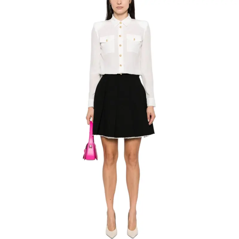 BALMAIN Embossed Buttons Long Sleeved Shirt-2