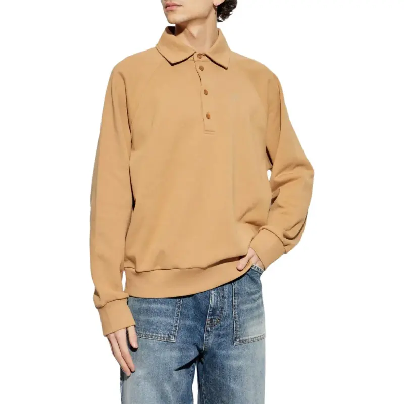 Givenchy Logo Embroidered Long Sleeve Polo Shirt-2