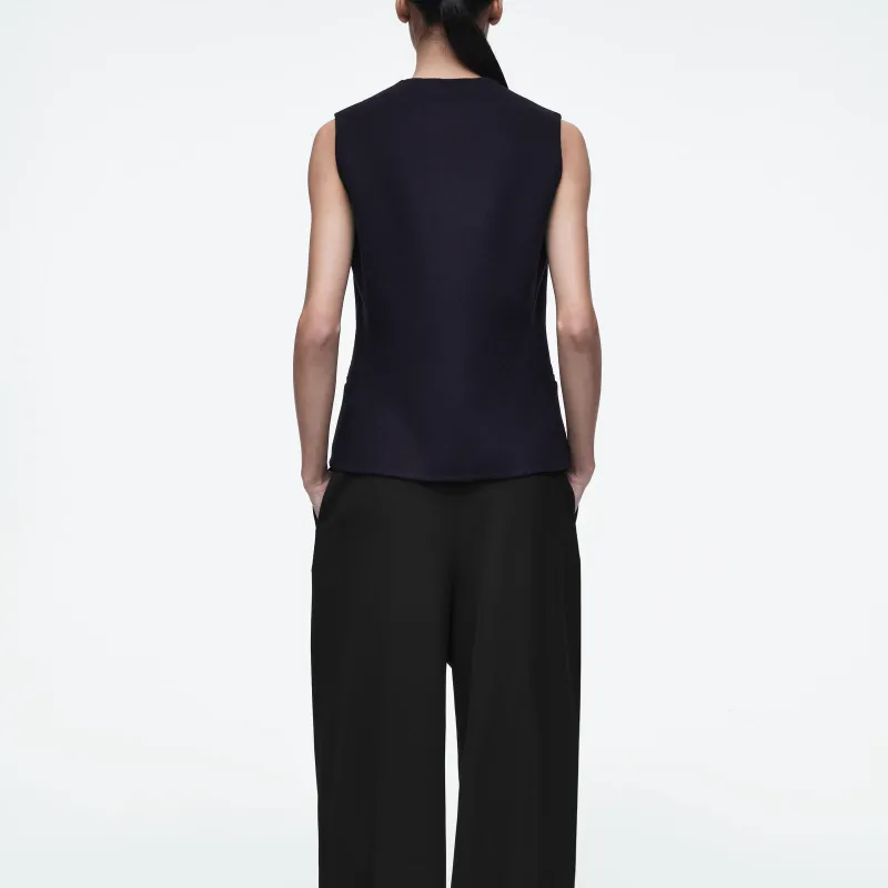 COS Vests Women's Navy Blue-4