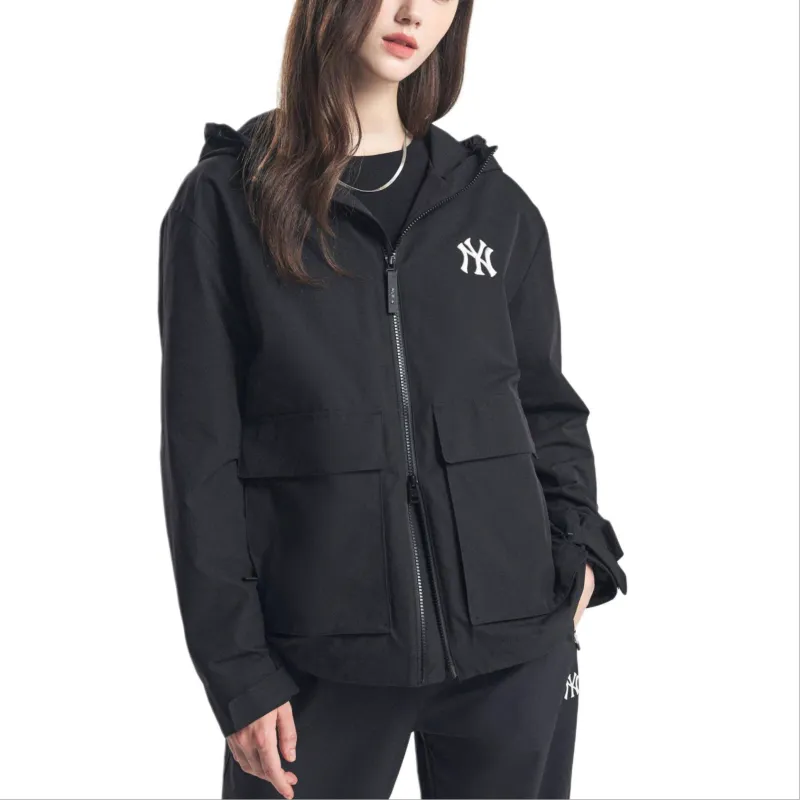 MLB Gorpcore Trench Coat Unisex Black-3