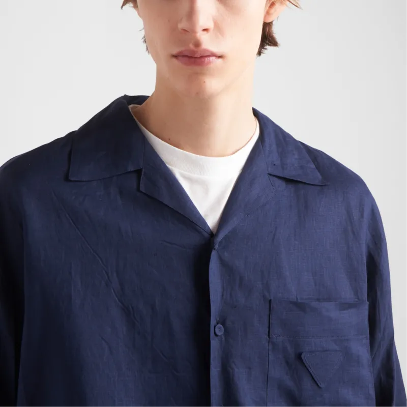 PRADA Long Sleeved Button Up Shirt-4