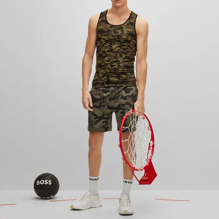 HUGO BOSS Tank Tops Men Olive Green-1