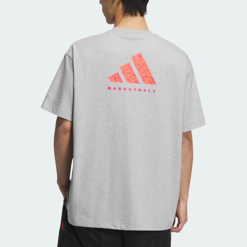 Adidas T Shirt Men's Medium Heather Gray-2