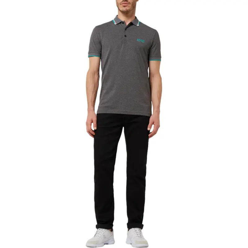 HUGO BOSS Polo Shirts Men Gray-3