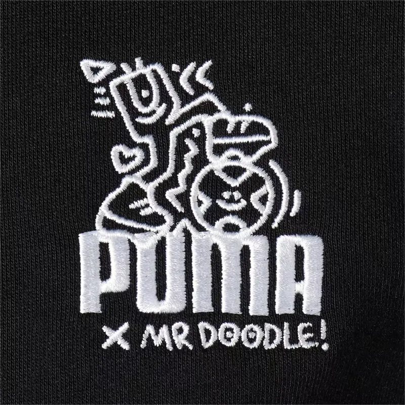 PUMA x Mr Doodle Hoodie Sweatshirt Men's Black-4
