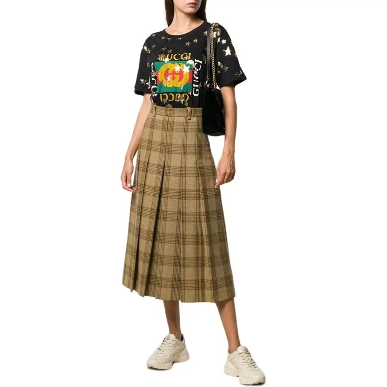 GUCCI Stars Printed T shirt Black-1