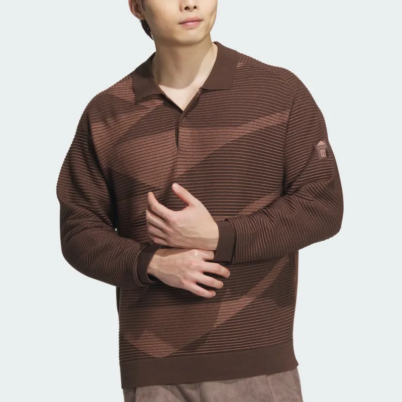 Adidas Wuji Series Polo Shirt Men's Brown/Clay Strata-1