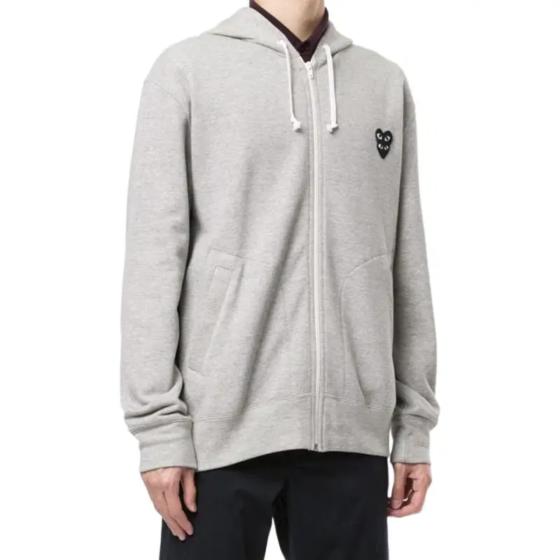 CDG Play Sweatshirt Jacket Men's Gray-2