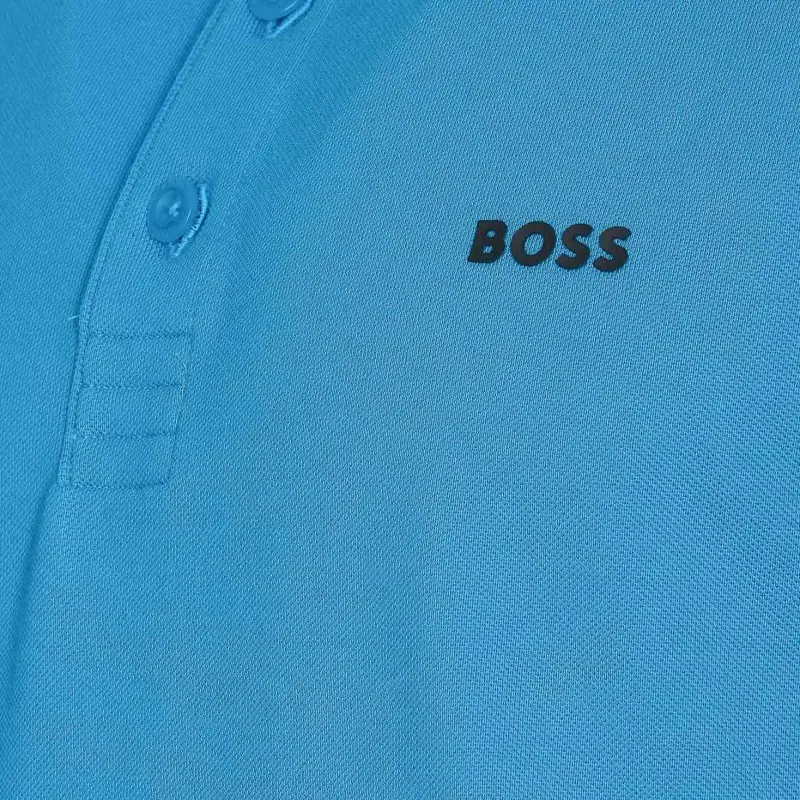 HUGO BOSS Logo print Piqué Polo Shirt-2