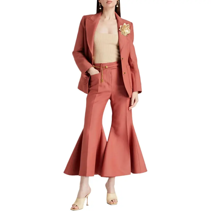 Zimmermann FW22 Casual Pants Women's Pink-1