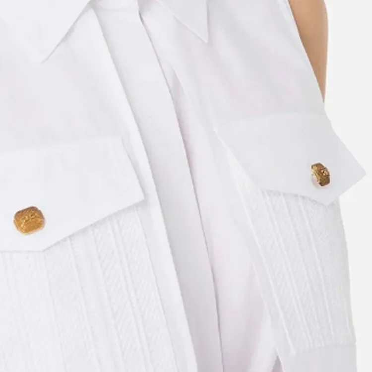 Elisabetta Franchi Cape insert Cropped Shirt-4