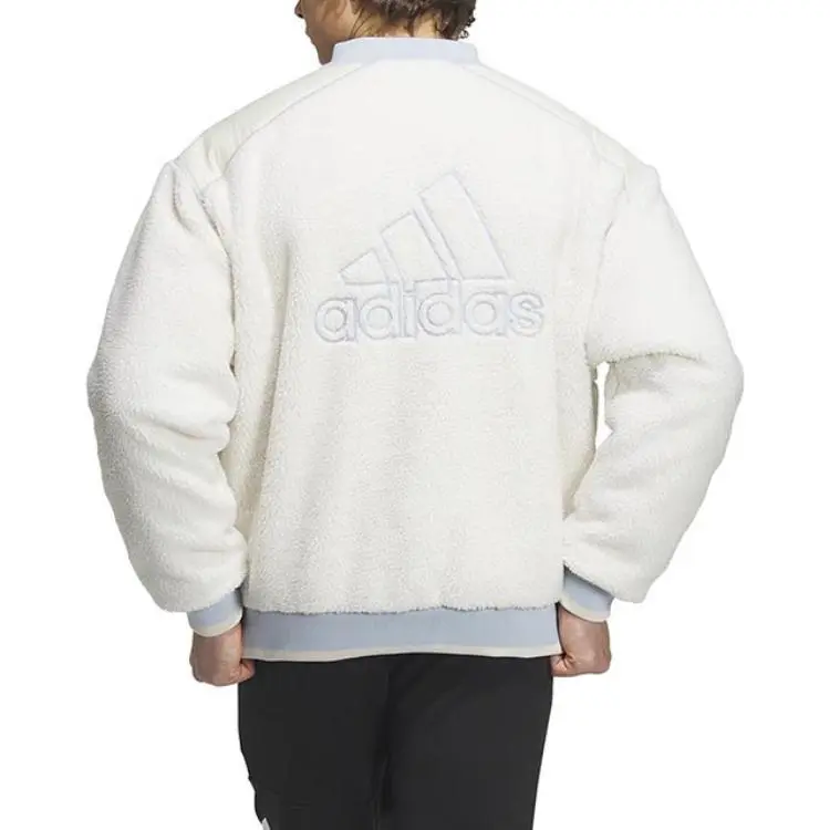 Adidas Velvet Jackets Men Pink White-2