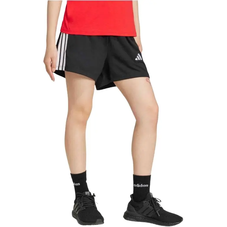 Adidas Women's Essentials 3 Stripes Cotton Shorts Black/White-3
