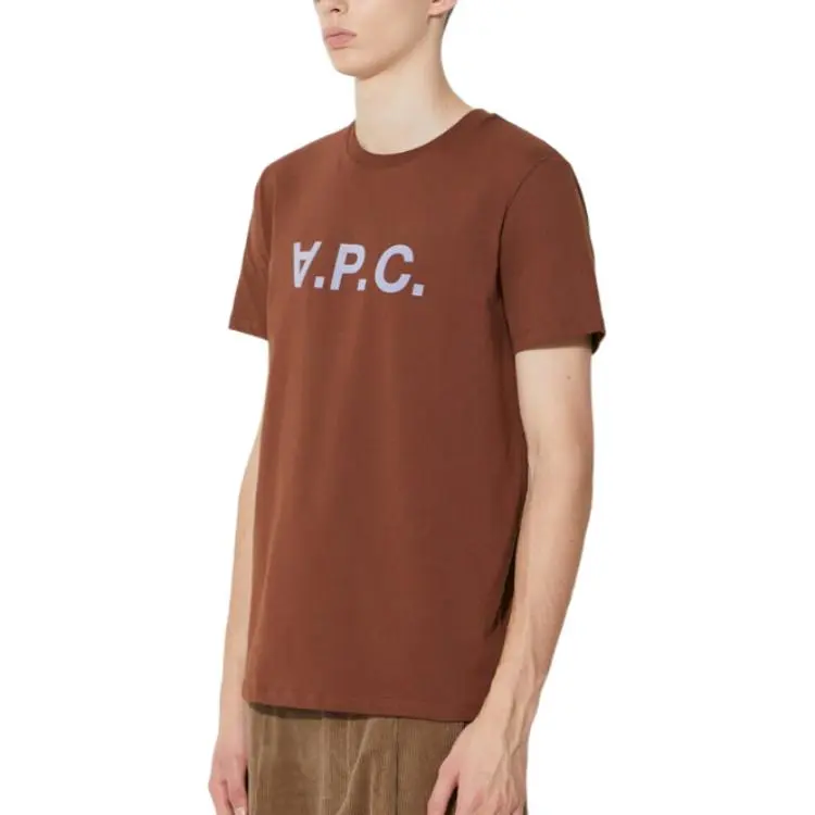 A.P.C Vpc Flocked Cotton T shirt-4