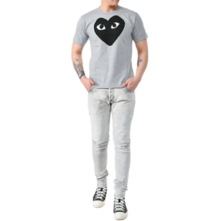 CDG T Shirts Unisex Gray-1