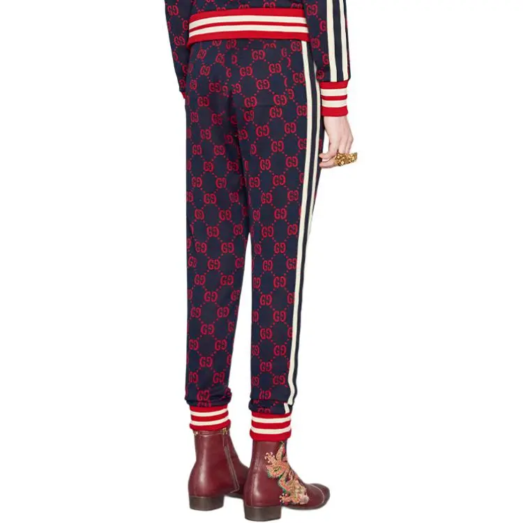 GUCCI Casual Pants Men's Blue Red-2