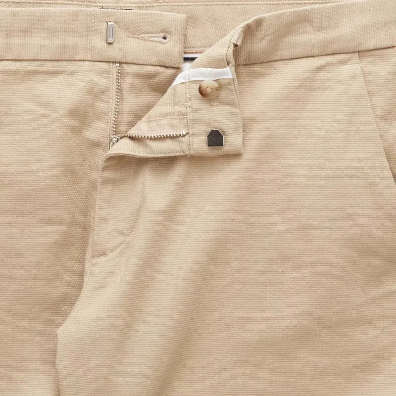 HUGO BOSS Slim-Fit Shorts In Structured Stretch Cotton Casual Shorts Men's Light Beige-4
