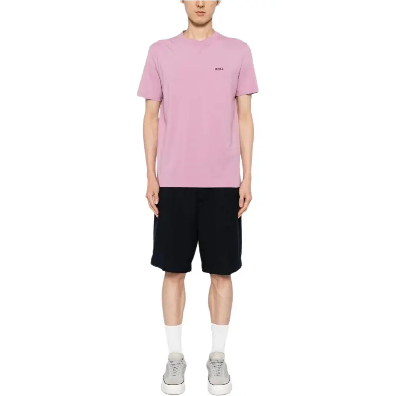 HUGO BOSS Logo embossed T shirt-4