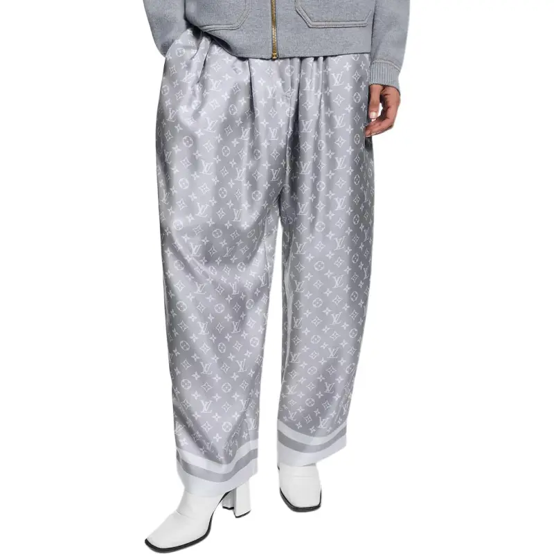 LOUIS VUITTON Monogram Foulard Baggy Pajama Pants-1