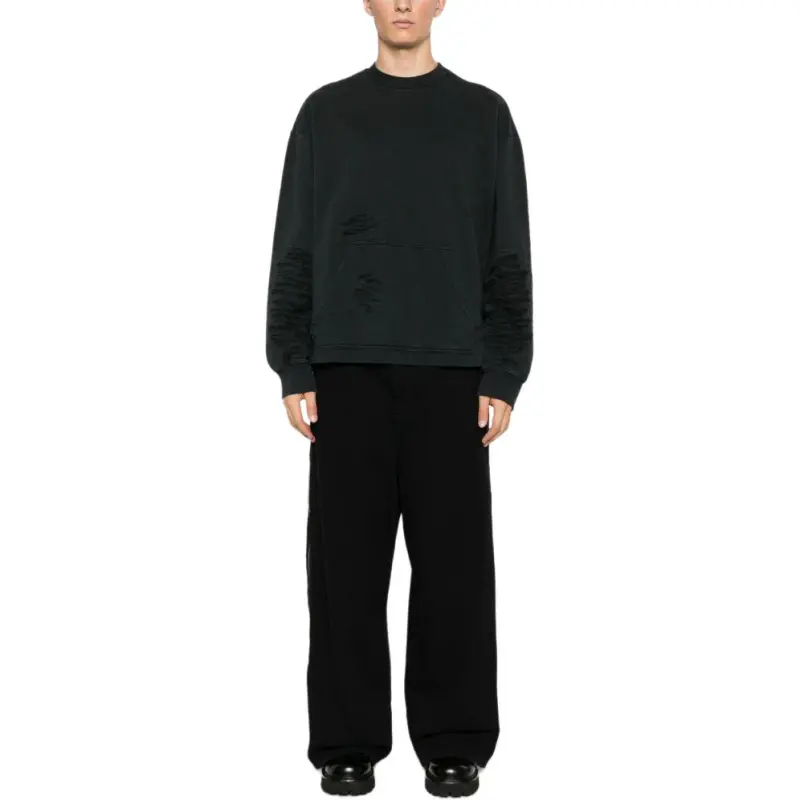 MM6 Maison Margiela Distressed Jersey Sweatshirt-1