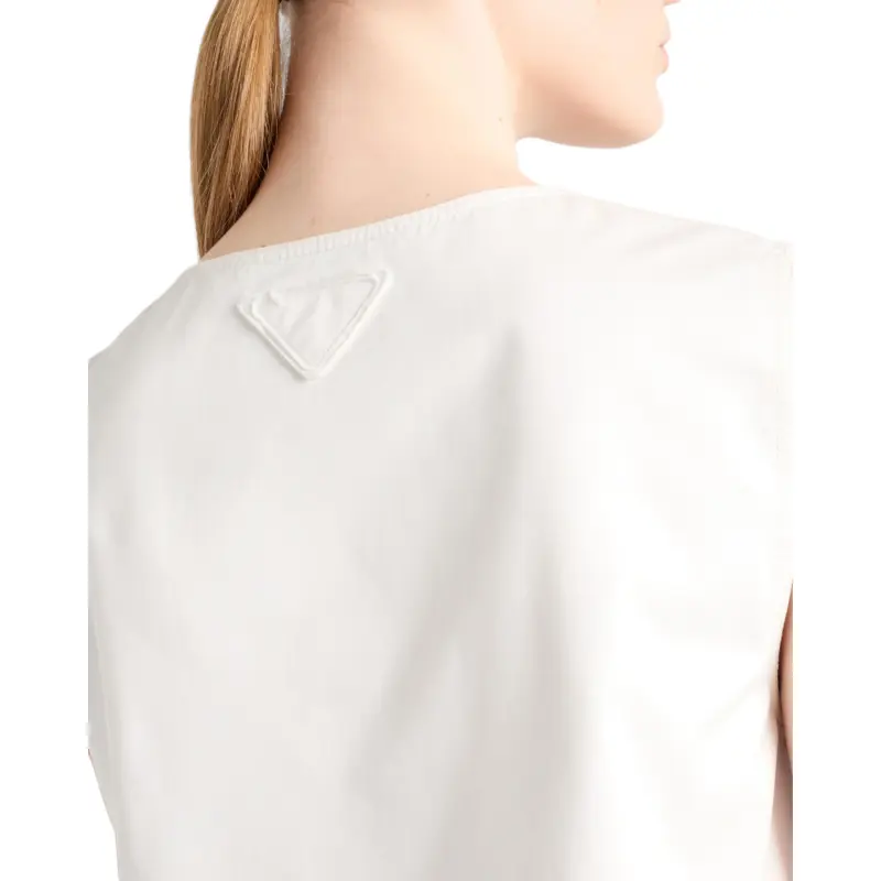 PRADA Sleeveless Dress Women's White-4