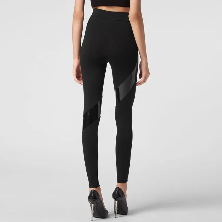PHILIPP PLEIN Tape detail Stretch Leggings-2