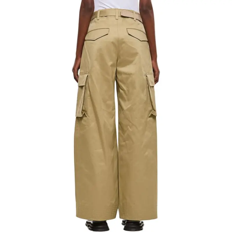 Sacai Wide Leg Belted Trousers-4