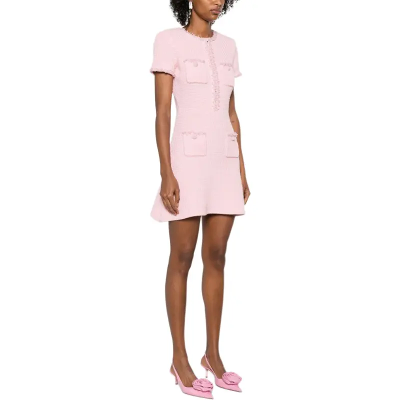 Self portrait Textured Knitted Mini Dress-3